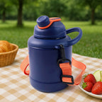 Sports Vacuum Bottle With Shoulder Strap 1 Pc Stylish Mix Design Size - 9XShoppy