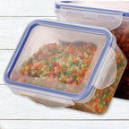 5800 Classics Rectangular Plastic Airtight Food Storage Containers With Leak Proof Locking Lid Storage Container Set Of 3 Pc( Approx Capacity 500ml1000ml1500ml Transparent) - 9XShoppy