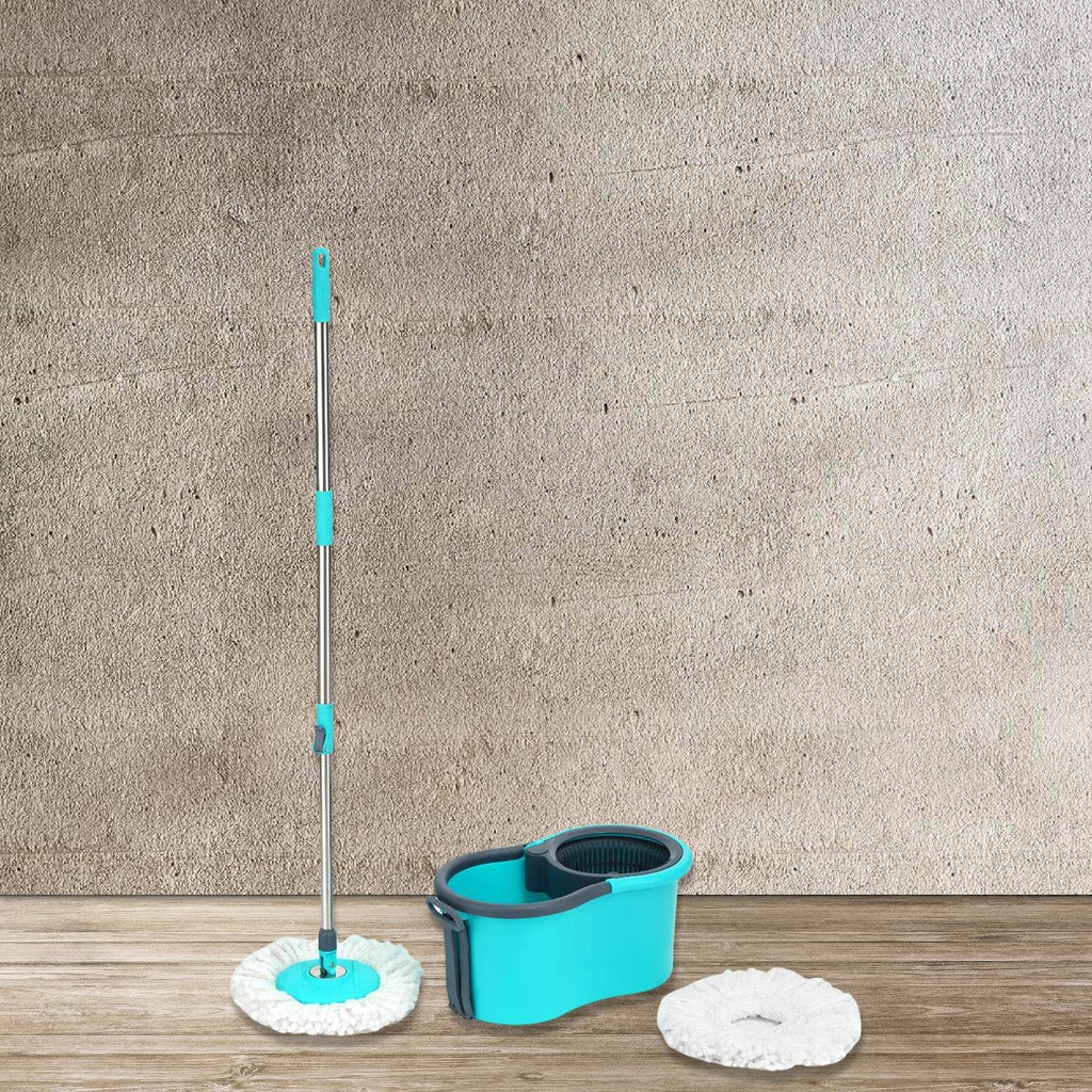 4941 Quick Spin Mop Plastic Spin Bucket Floor Cleaning Easy Wheels Big Bucket Floor Cleaning Mop With Bucket - 9XShoppy