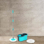 4941 Quick Spin Mop Plastic Spin Bucket Floor Cleaning Easy Wheels Big Bucket Floor Cleaning Mop With Bucket - 9XShoppy