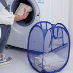 Foldable Collapsible Mesh Laundry Bag Pack Of 1 (Mix Color) - 9XShoppy