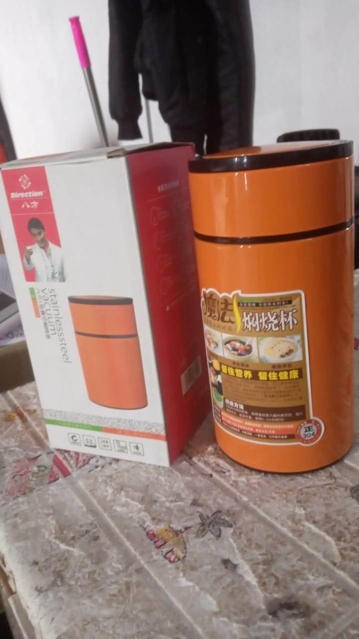 Stainless Steel Water Bottle With Foldable Spoon - 9XShoppy