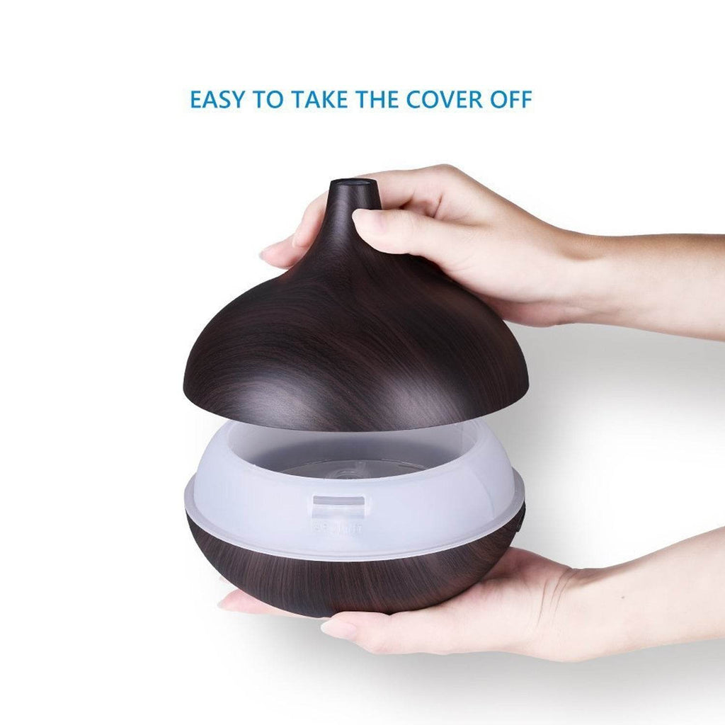 Aromatherapy Humidifier With 7 Colourful Led Light Change (500 Ml Capacity With Remote) - 9XShoppy
