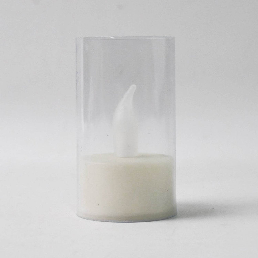 Flameless Candles With Transparent Plastic Covers Set Of 24 Pcs Led - 9XShoppy