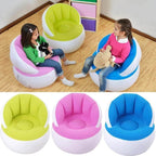Kids Inflatable Sofa Chair With Backrest Foot Air Pump With Hose (1 Set 85x74 Cm Approx) - 9XShoppy
