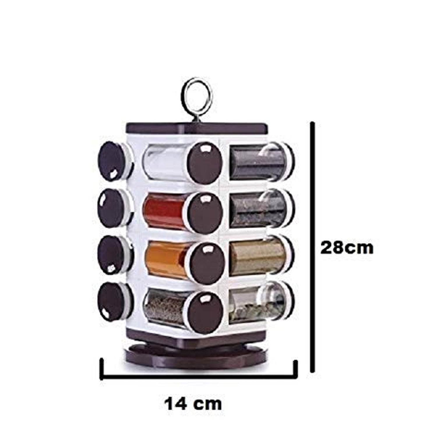 8119 Ganesh Multipurpose Revolving Spice Rack With 16 Pcs Dispenser Each 100 Ml Plastic Spice Abs Material 1 Piece Spice Set 1 Piece Spice Set (Plastic) - 9XShoppy