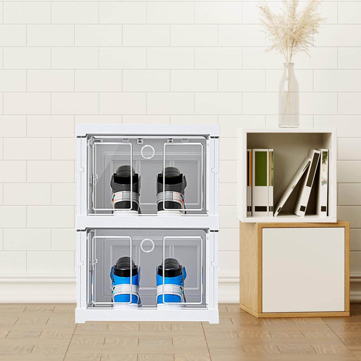Stackable Multifunctional Storage For Clothes Foldable Drawer Shelf Basket Utility Cart Rack Storage Organizer Cart For Kitchen Pantry Closet Bedroom Bathroom Laundry (2 Layer 1 Pc) - 9XShoppy