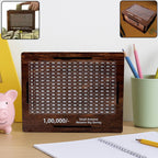 Wooden Money Piggy Bank Money Box (1 Pc With Marker Pen) - 9XShoppy