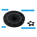 Fast Fountain By Pocket Hose - Solar-powered - Instantly Adds A Water Feature Virtually Anywhere - 5 Spray Modes - No Installation Or Batteries Required - Great For Bird Baths Pools Pond More (1 Pc) - 9XShoppy