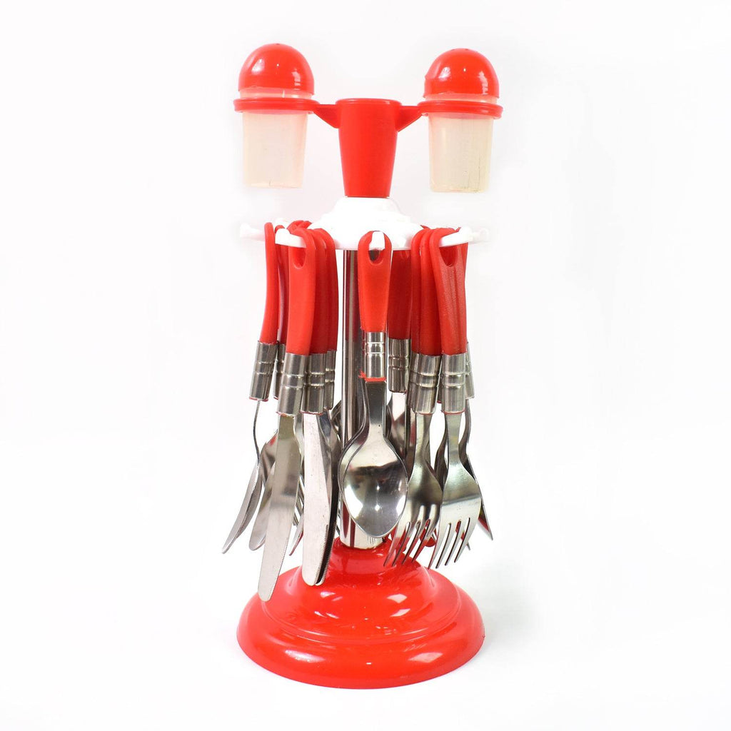 Luxury Cutlery Set For Dining Table Stainless Steel 26-piece Set With Stand (1 Set - 9XShoppy