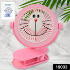 Usb Portable Mini Desk Fan With Light Personal Table Fan For Office School Home Use (1 Pc) - 9XShoppy