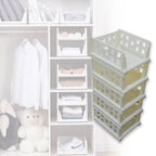 7888 5 Layer Stackable Multifunctional Storagefor Clothes Foldable Drawer Shelf Basket Utility Cart Rack Storage Organizer Cart For Kitchen Pantry Closet Bedroom Bathroom Laundry (5 Layer 1 Pc) - 9XShoppy
