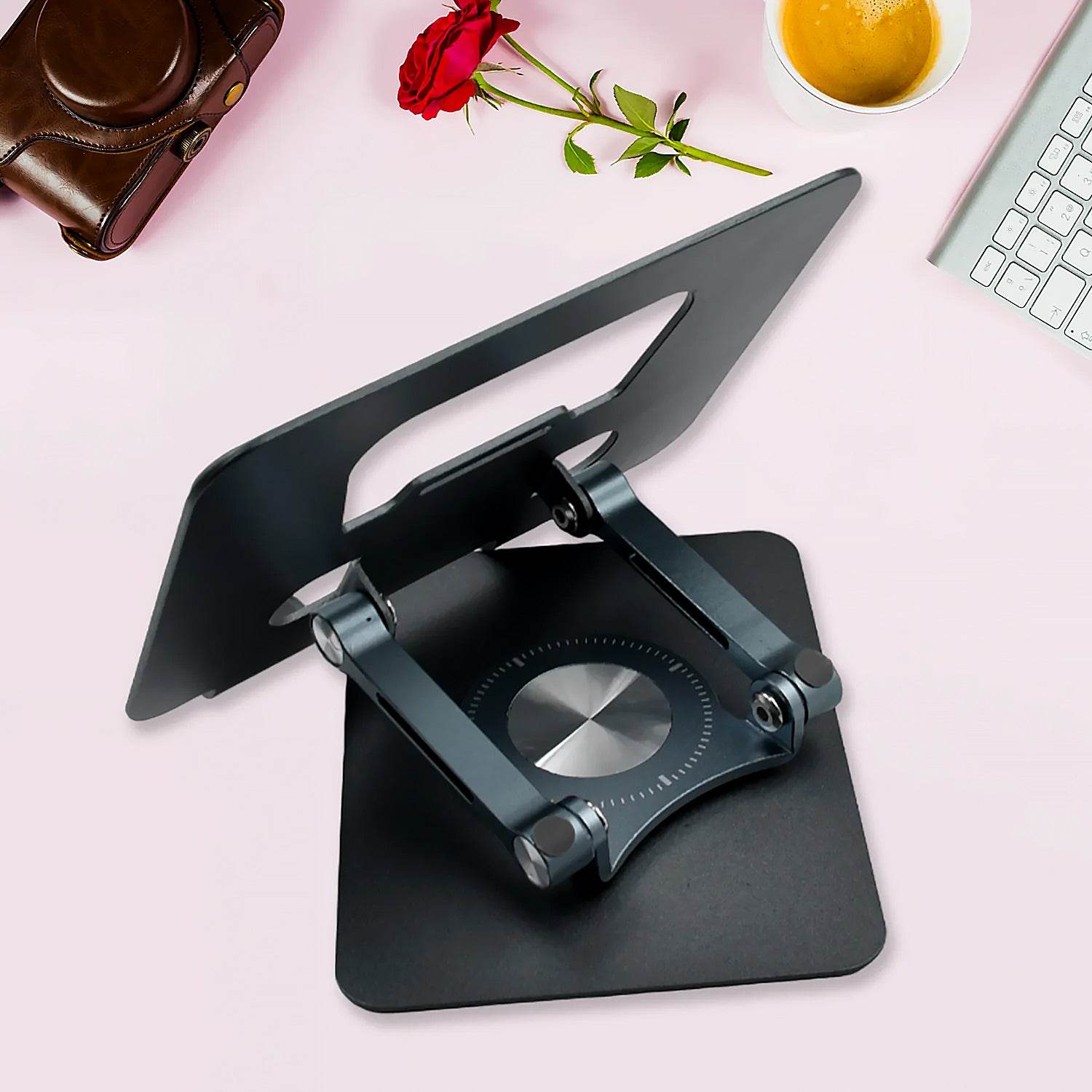 Aluminum Alloy 360rotating Bracket Adjustable Laptop Stand Portable Foldable Ergonomic Laptop Support - 9XShoppy