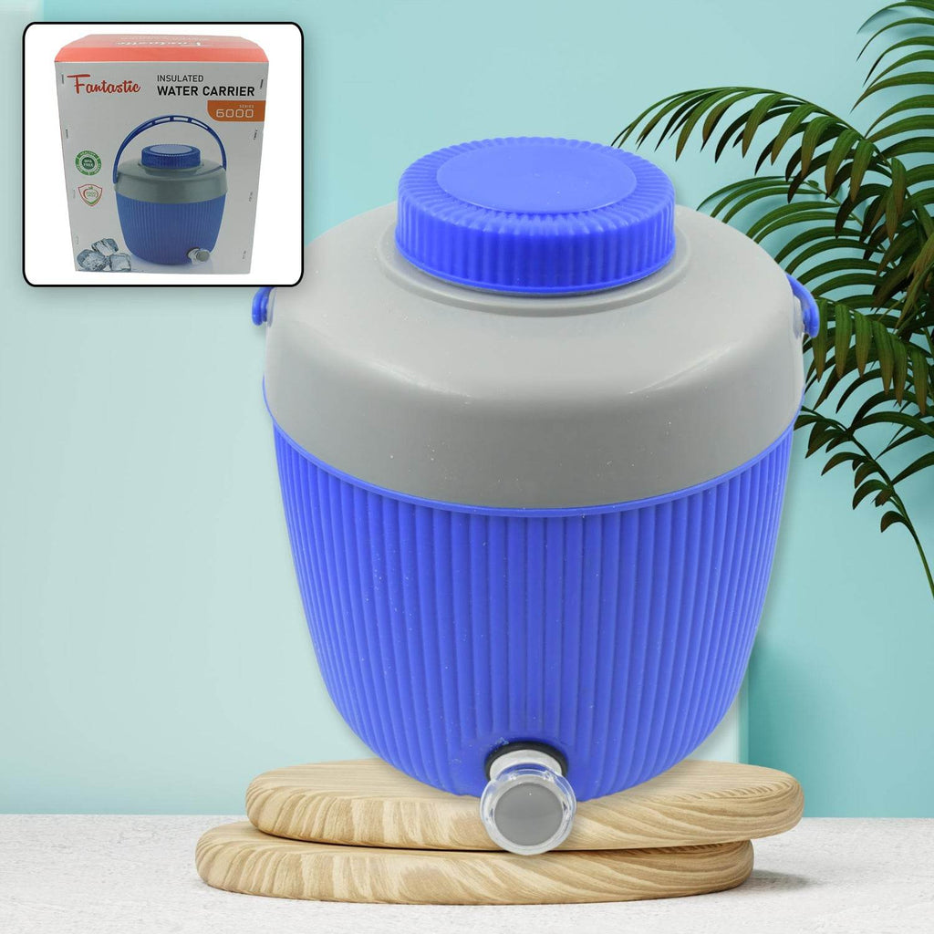 5751 Insulated Water Jug Insulated Plastic Water Jug With A Sturdy Handle Water Jug Camper With Tap Plastic Insulated Water Water Storage Cool Water Storage For Home Travelling (6000 Ml ) - 9XShoppy
