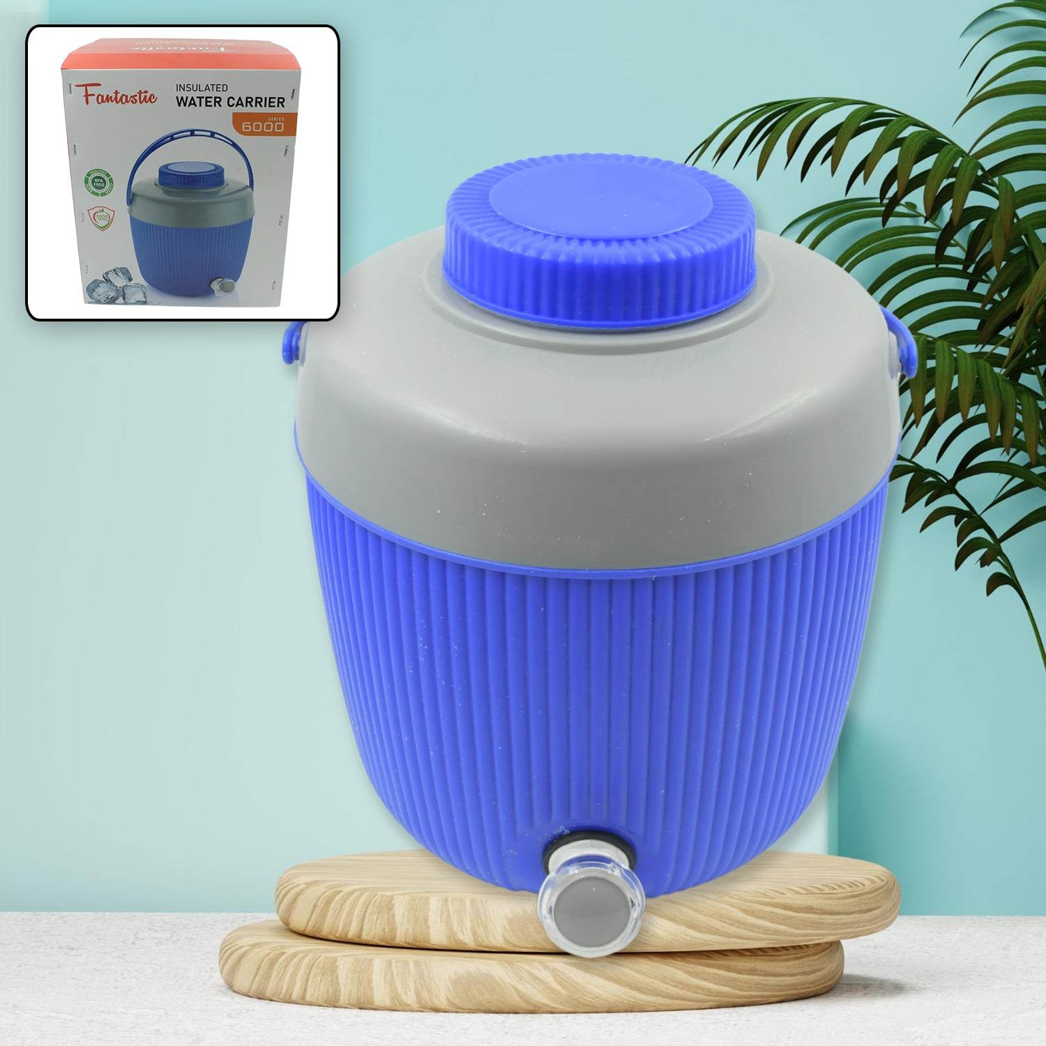 5751 Insulated Water Jug Insulated Plastic Water Jug With A Sturdy Handle Water Jug Camper With Tap Plastic Insulated Water Water Storage Cool Water Storage For Home Travelling (6000 Ml ) - 9XShoppy