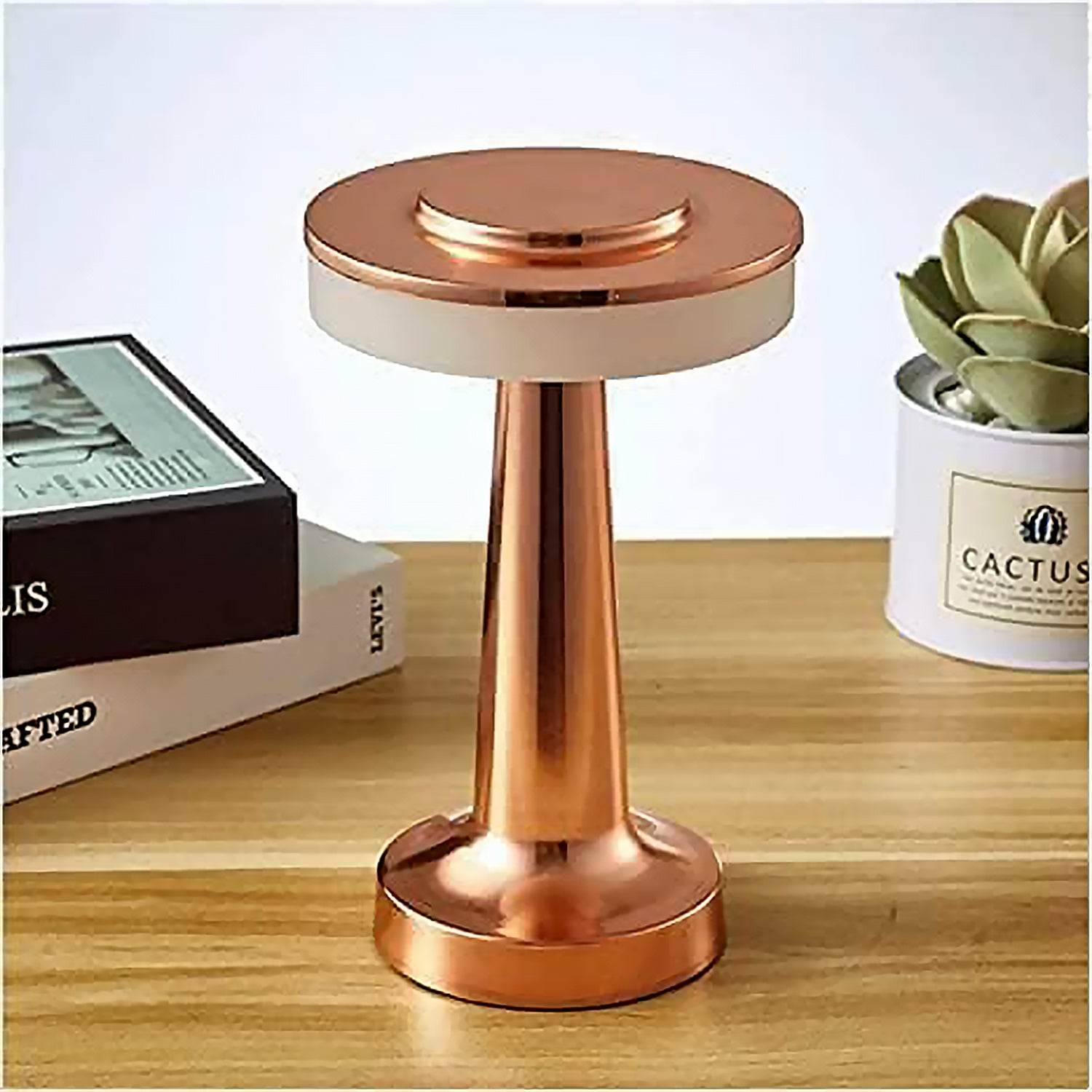 Led Lamp With Touch Control Decorative Desk Lamp Portable Metal Led Table Lamp Usb Rechargeable 3 Color 3 Levels Brightness Dimmable Eye Protection Modern Lamp For Home Decor Party Kids Room Bedroom (1 Pc) - 9XShoppy
