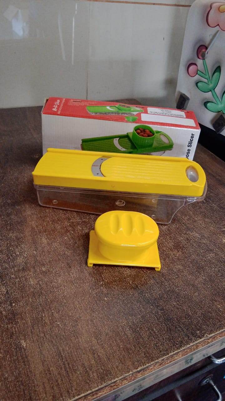 Big Multipurpose Vegetable And Fruit Slicer (Yellow 1 Pc) - 9XShoppy
