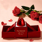 Christmas Gifts For Women Rose Ring Box Jewellery Box Eternal Rose Necklaces Box Wedding Valentines Day - 9XShoppy