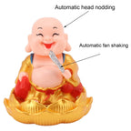 Solar Power Moving Buddha Car Ornament (1 Pc) - 9XShoppy