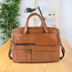 Premium Faux Leather Multipurpose Messenger Briefcase With Shoulder Strap (1 Pc) - 9XShoppy