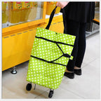 Folding Cart Bags Trolley Shopping Bag For Travel Luggage - 9XShoppy
