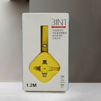 3 In 1 Charger Cable Retractable Type Compatible With Smartphones (1 Pc) - 9XShoppy