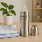 8173 Ganesh Stainless Steel Baby Feeding Bottle Milk Bottle For New Born Infants Toddler Up To 3 Years Bfa Free (250 Ml Approx) - 9XShoppy