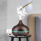 Aromatherapy Humidifier With 7 Colourful Led Light Change (500 Ml Capacity With Remote) - 9XShoppy