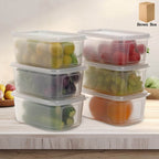 6 Pcs Multipurpose Plastic Food Storage Container Set - 9XShoppy