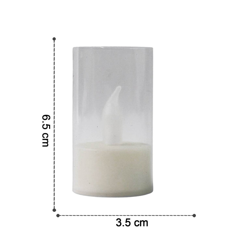 Flameless Candles With Transparent Plastic Covers Set Of 24 Pcs Led - 9XShoppy