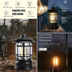 Led Camping Light Retro Style Lighting Battery Type-c Rechargeable (1 Pc) - 9XShoppy