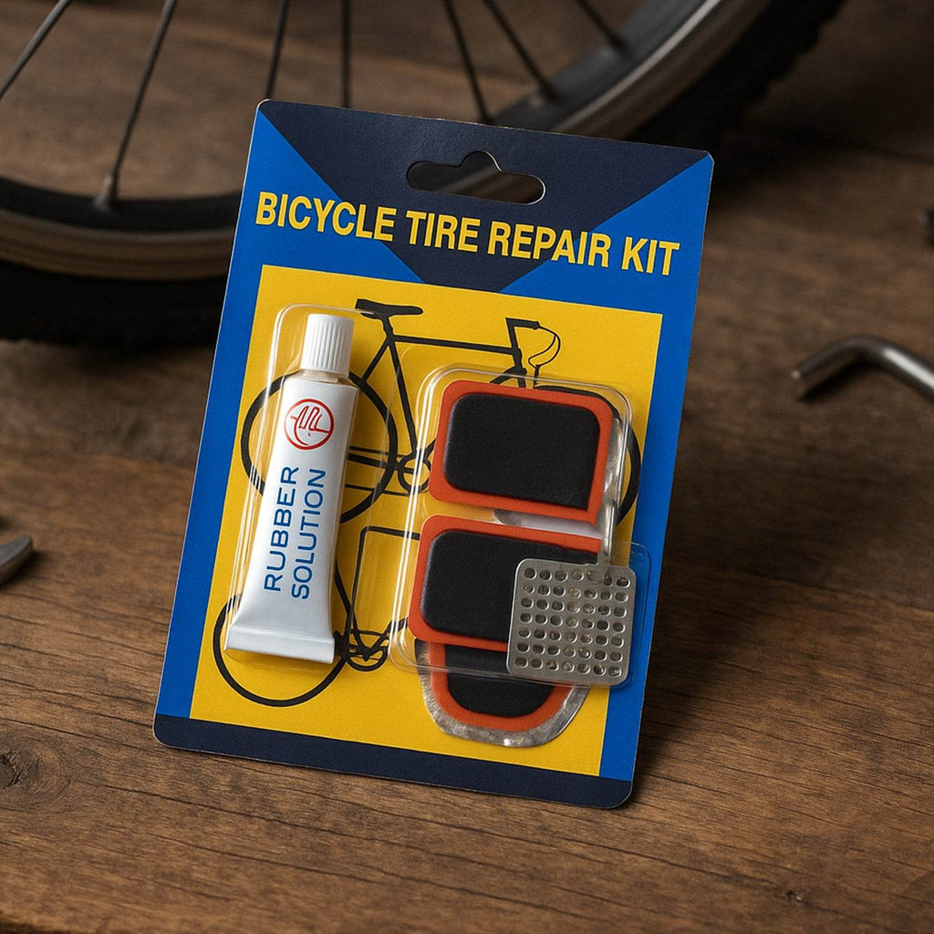 Bicycle Tire Repair Kit Puncture Repair Set With Adhesive Portable Tools - 9XShoppy