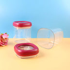 Transparent Twist Lock Kitchen Storage Container Set (Approx 800ml 2pc) - 9XShoppy