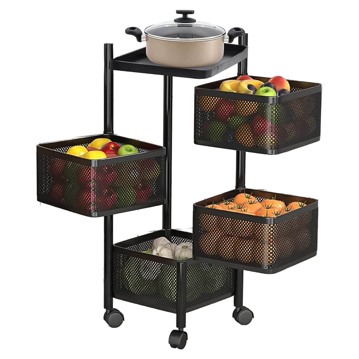 Metal Square High Quality Kitchen Trolley - 9XShoppy