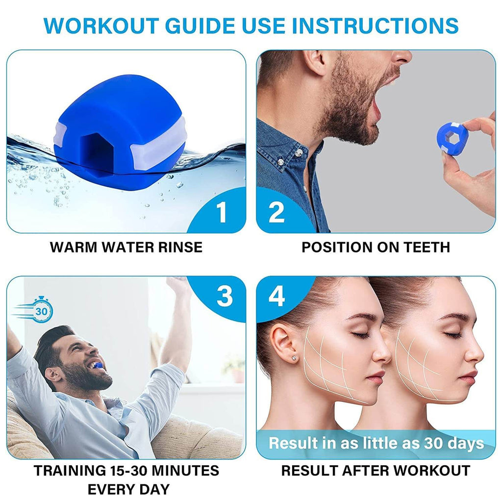 6101 V Cn Blue Jaw Exerciser Used To Gain Sharp And Chiselled Jawline Easily And Fast. - 9XShoppy