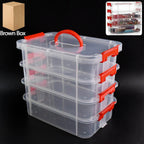 4-layer Transparent Multipurpose Plastic Storage Box - 9XShoppy