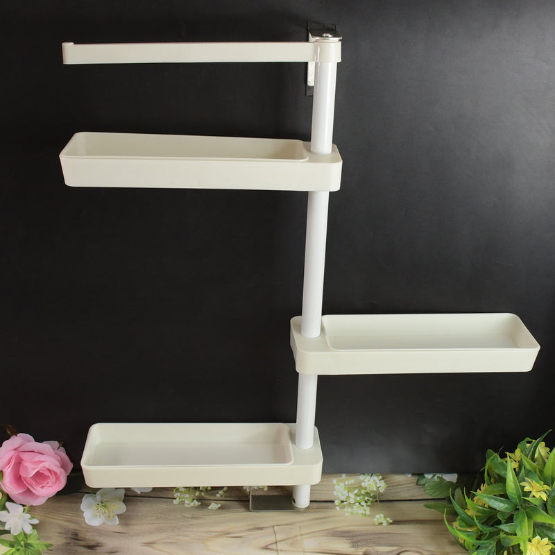Kitchen Organization Rotating Shelf Storage Racks Multipurpose Adjustable (1 Set)