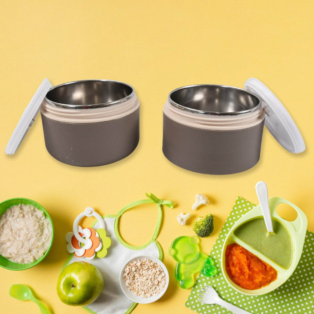 8147 Ganesh Smart Stack 2 Layer Protable Lunch Box Stainless Steel Airtight Leak-proof Lunch Box For Office School Picnic - Color May Vary - 9XShoppy