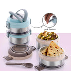 Ganesh Steko-2 Double Layer Stainless Steel Insulated Lunch Box Set - 9XShoppy