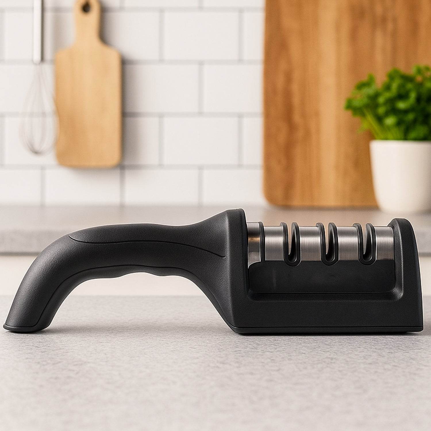 Manual Red Knife Sharpener 3 Stage Sharpening Tool - 9XShoppy