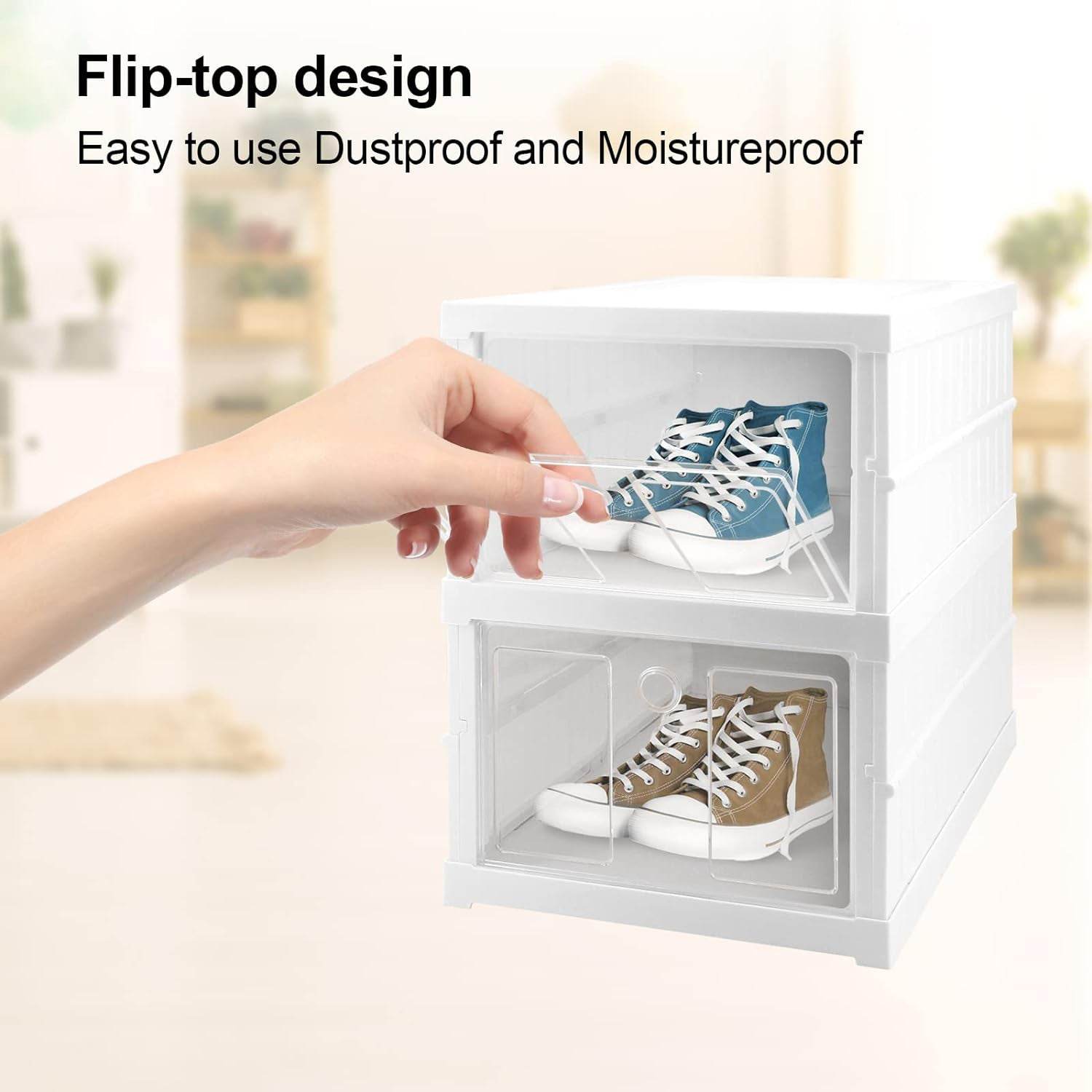 Stackable Multifunctional Storage For Clothes Foldable Drawer Shelf Basket Utility Cart Rack Storage Organizer Cart For Kitchen Pantry Closet Bedroom Bathroom Laundry (2 Layer 1 Pc) - 9XShoppy