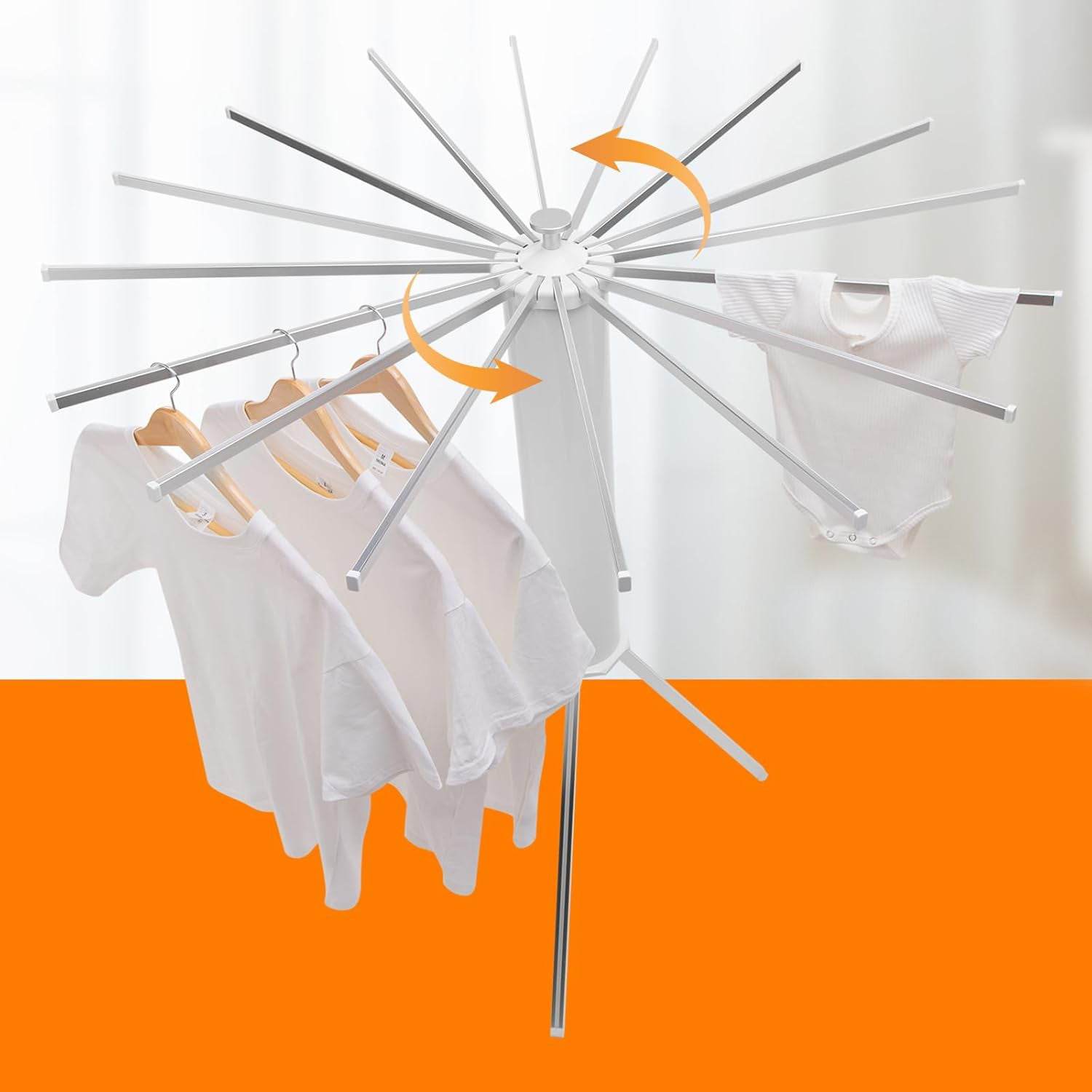 Foldable Rotary Clothes Drying Rack Stand (1 Pc) - 9XShoppy