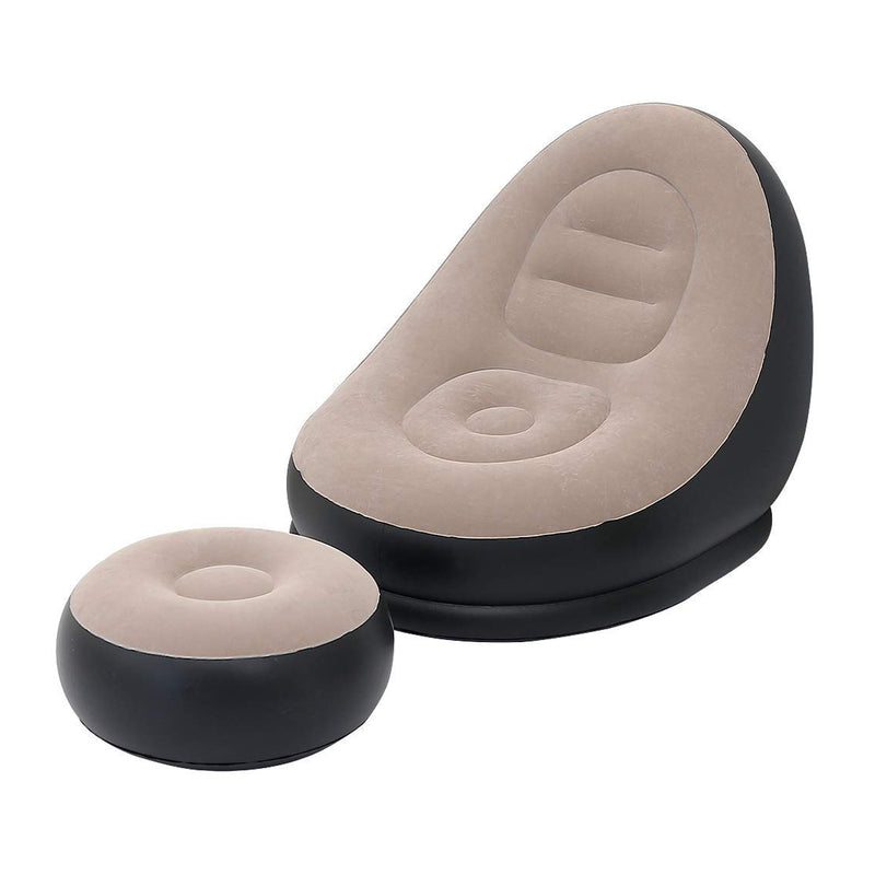Inflatable Sofa Lounge Chair Ottoman Blow Up Chaise Lounge Air Sofa