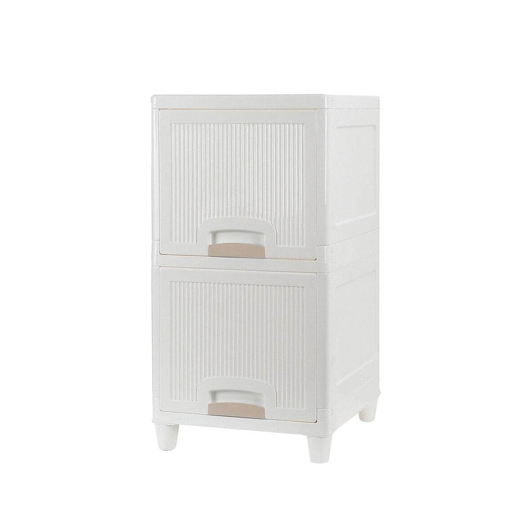 Multipurpose Storage Cabinet Storage Solutions Plastic Drawers Multi Layer Wardrobe Storage Drawers Foldable Multipurpose Drawer Units For Kitchen Bathroom Bedroom Cloth (2 Layer) - 9XShoppy