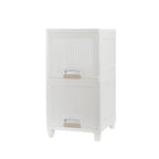 Multipurpose Storage Cabinet Storage Solutions Plastic Drawers Multi Layer Wardrobe Storage Drawers Foldable Multipurpose Drawer Units For Kitchen Bathroom Bedroom Cloth (2 Layer) - 9XShoppy