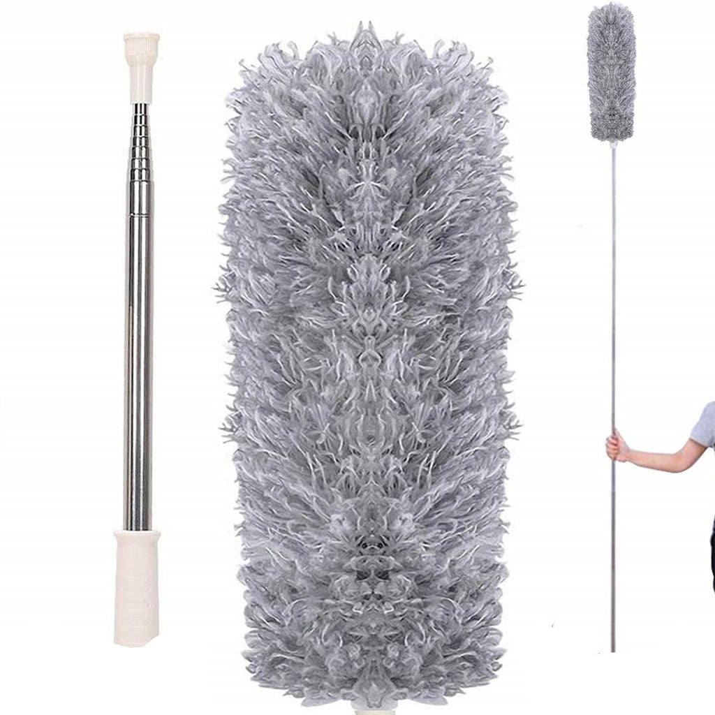 Microfiber Dusters For Cleaning Telescoping Feather Duster With 100 Inches Extendable Handle Pole Dusting Cleaning Tools For Cleaning High Ceiling Ceiling Fan Blinds Cobwebs Furniture Cars - 9XShoppy