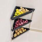 3-layer Multipurpose Plastic Corner Storage Rack - 9XShoppy