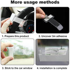 Windscreen Cardholder Fastag Stand Transparent Ticket Holder Car (2 Pc Set) - 9XShoppy