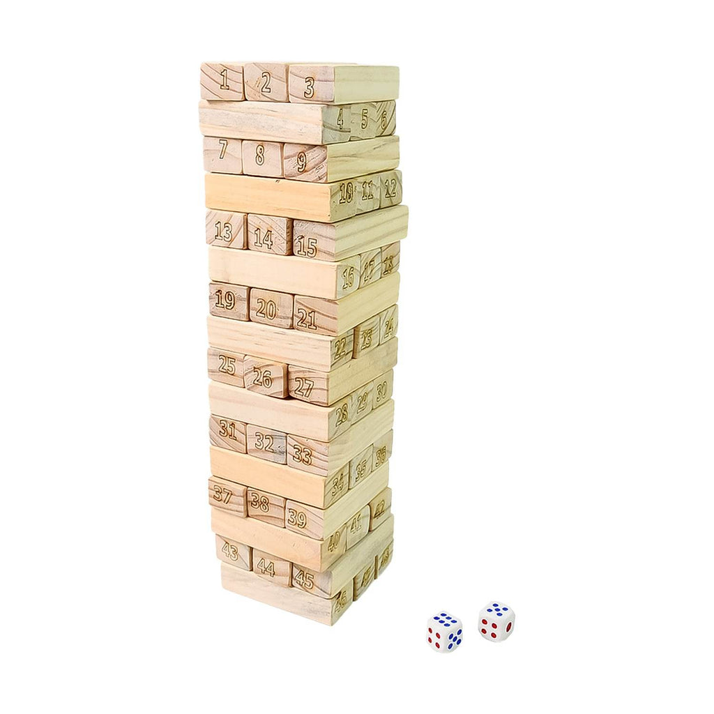 Wooden Tumbling Stacking Tower Game - 9XShoppy