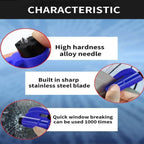 8761 2 In 1 Emergency Safety Cutter With Key Chain Small Portable Handy Emergency Safely Glass Breaking Seat Belt Cutting Keychain Tool - 9XShoppy